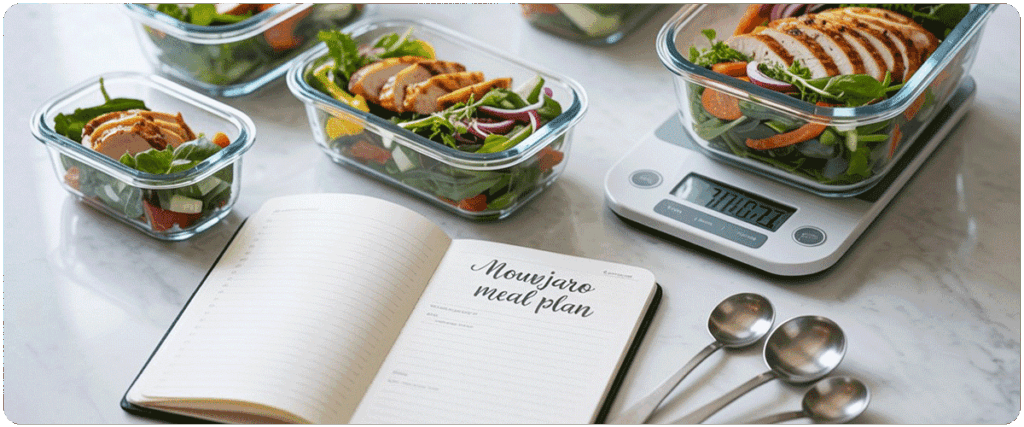 mounjaro meal ideas weighing food