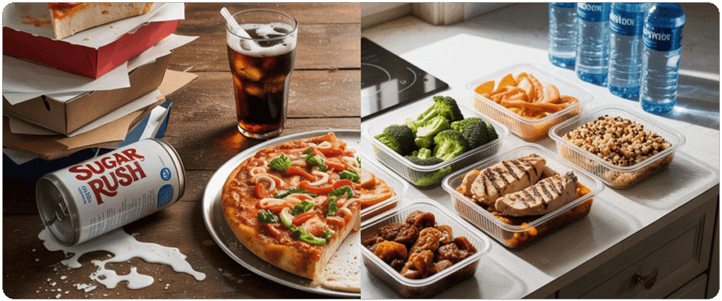mounjaro meal ideas junk food vs healthy food
